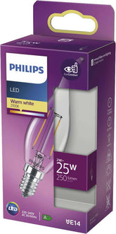 Philips LED classic 25W BA35 E14 WW CL ND SRT4.